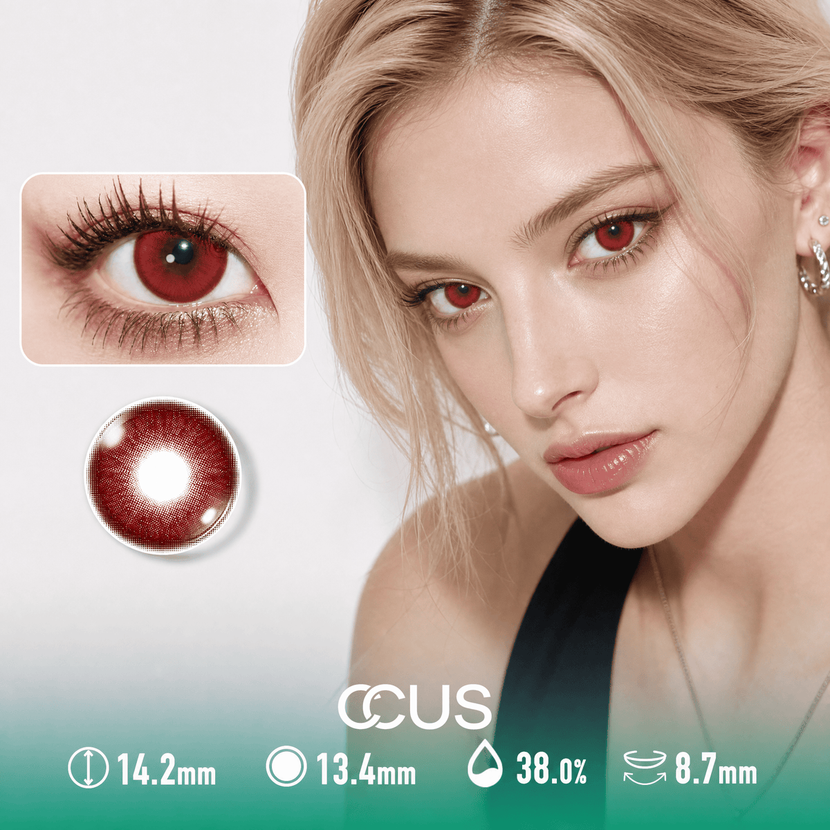 Solstice Ember Ruby Red Contact Lenses