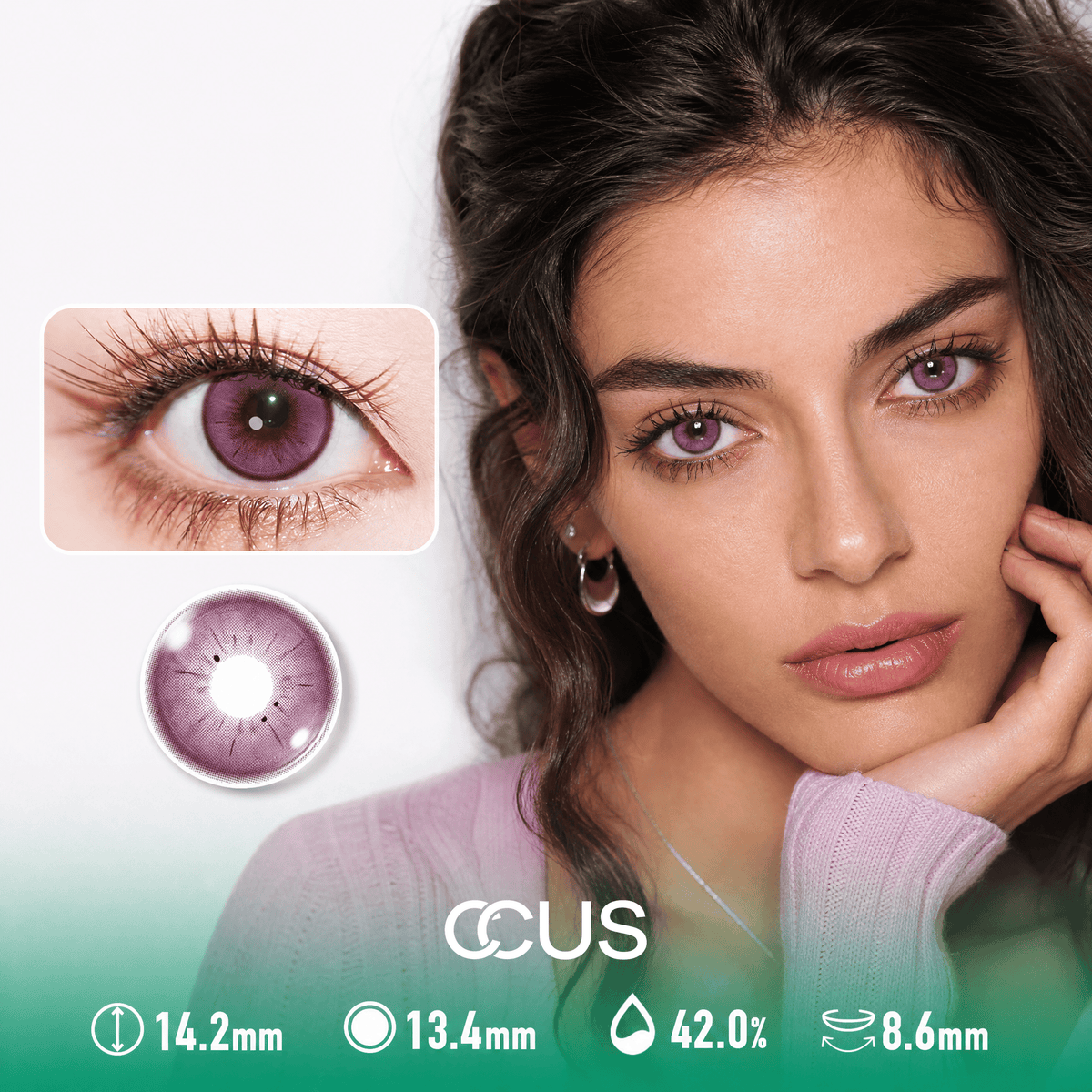 Violet Cloud Pink Contact Lenses