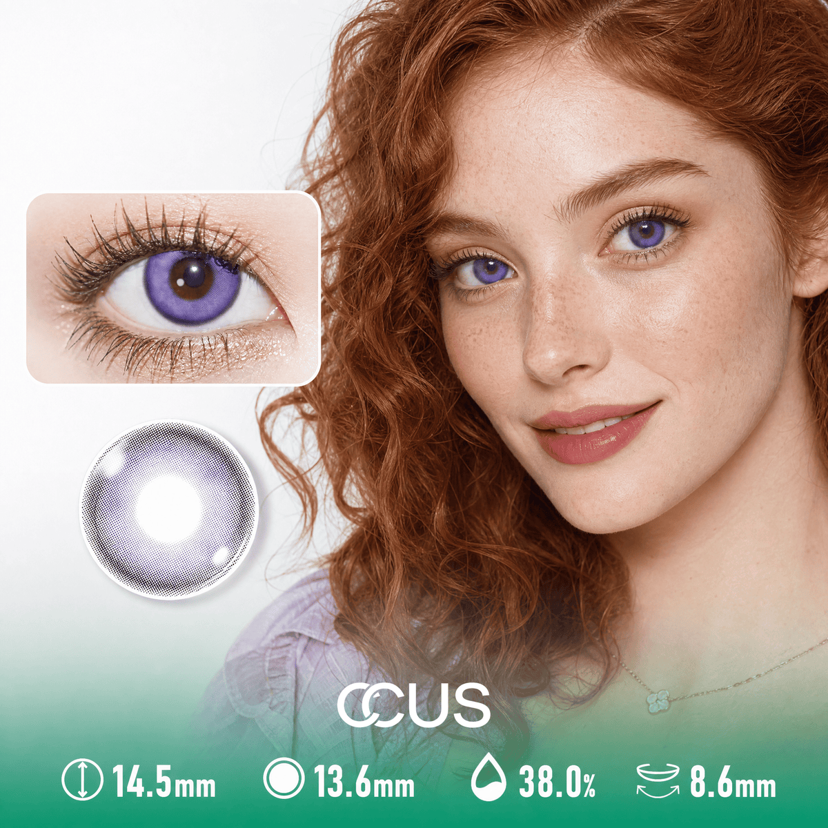 Satin Equinox Moon Purple Contact Lenses