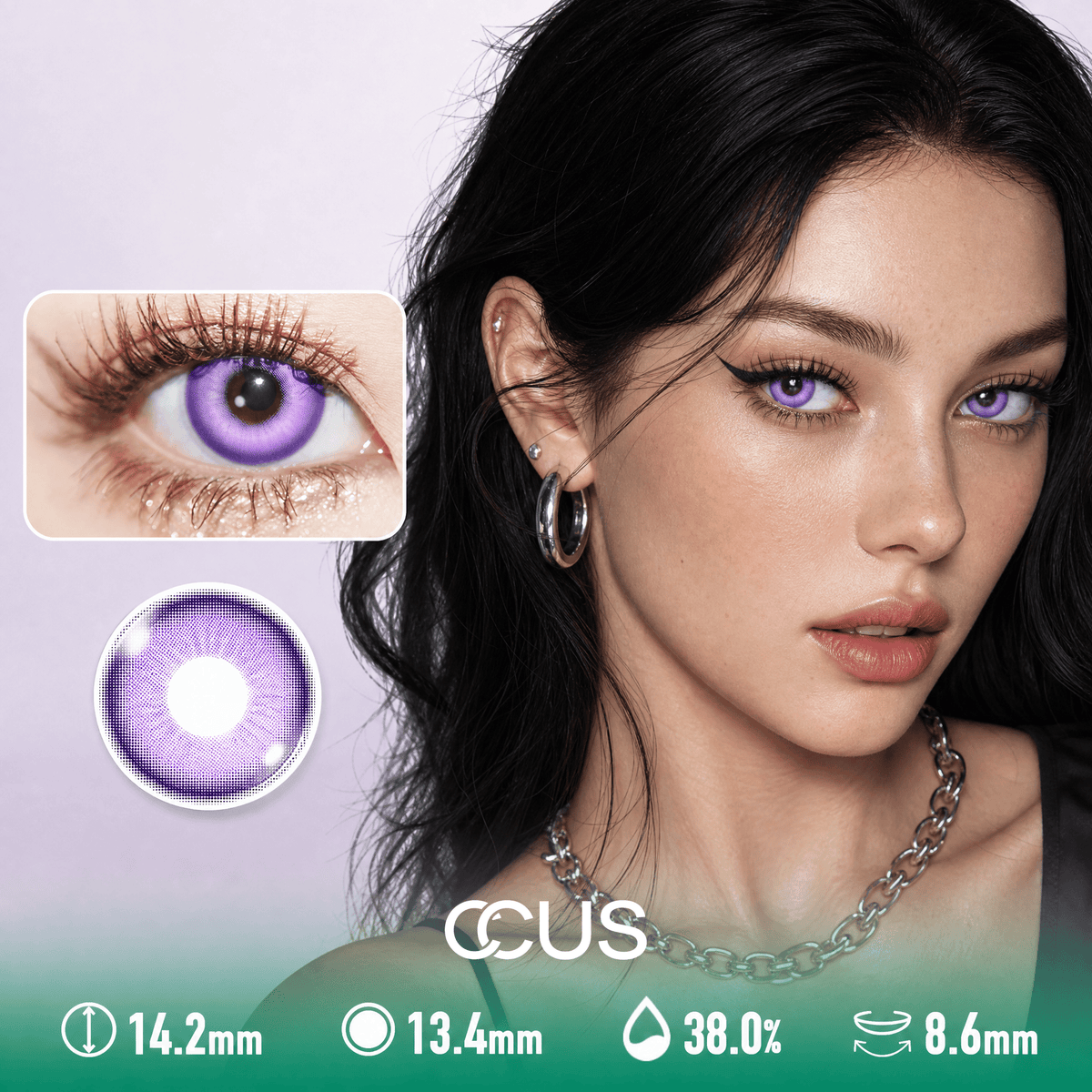 Solstice Milan Purple Contact Lenses