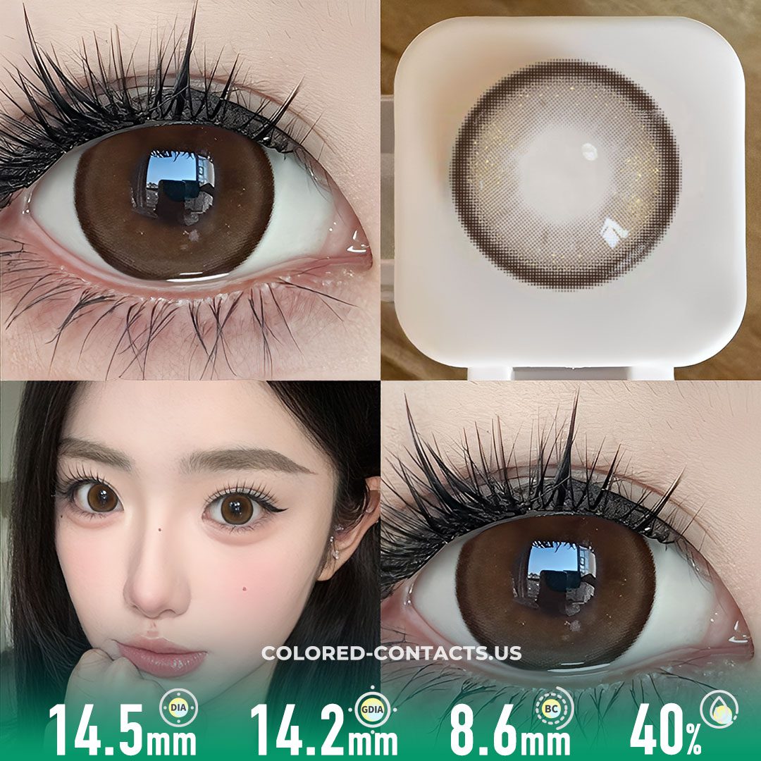 Amber Sparkle Brown Circle Contacts