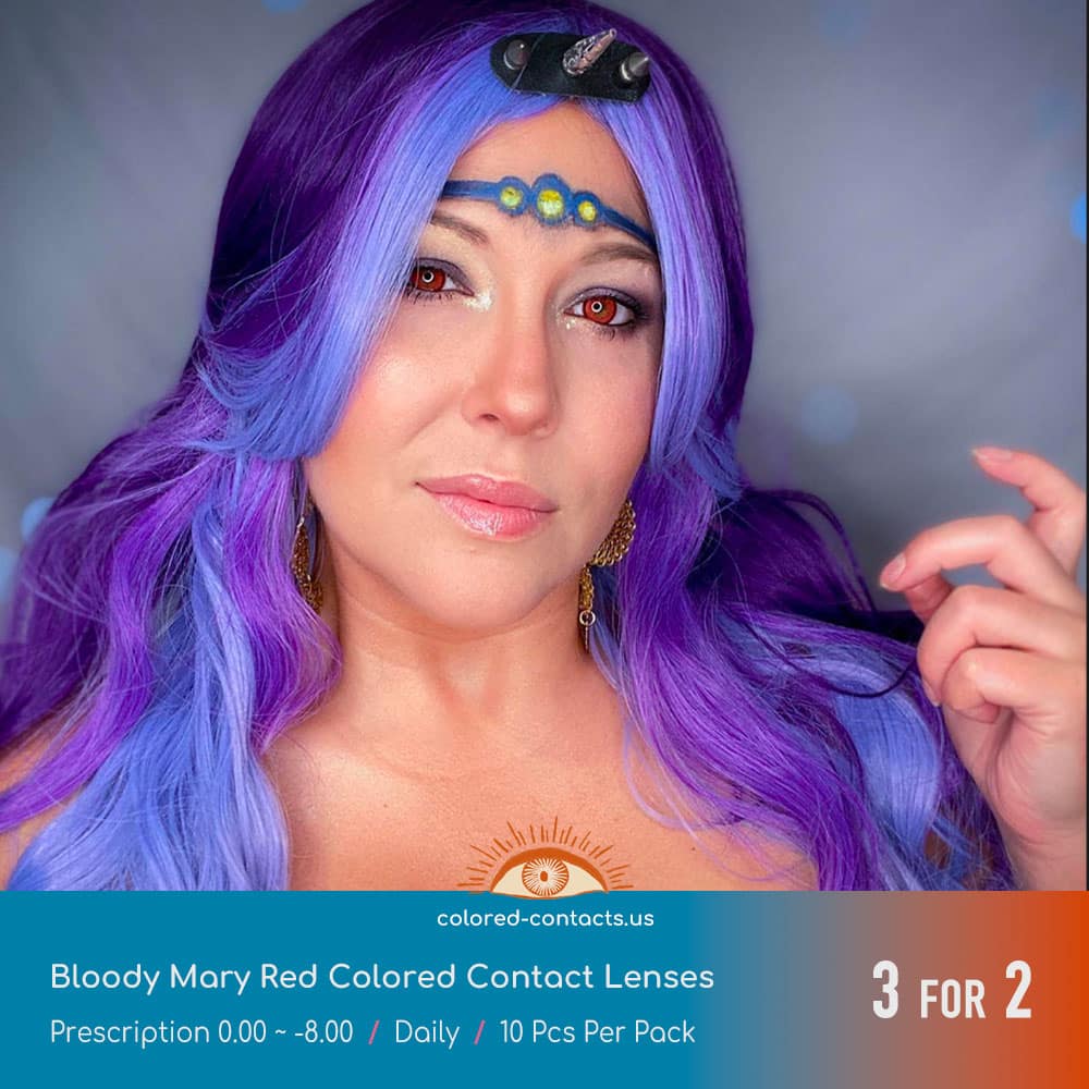 Bloody Mary Red Colored Contact Lenses