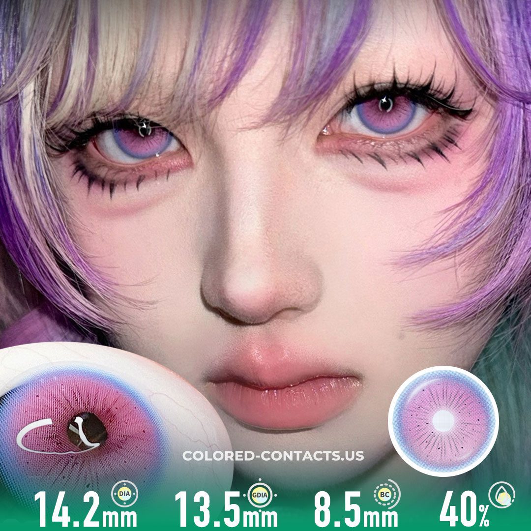 Flower Fairy Pink Colored Contact Lenses