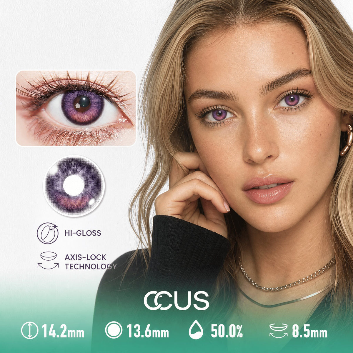 Cloud Iris Purple Contact Lenses