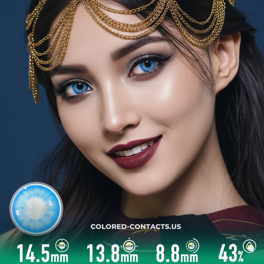 Dream Lotus Blue Colored Contacts | 4-Lens Pack