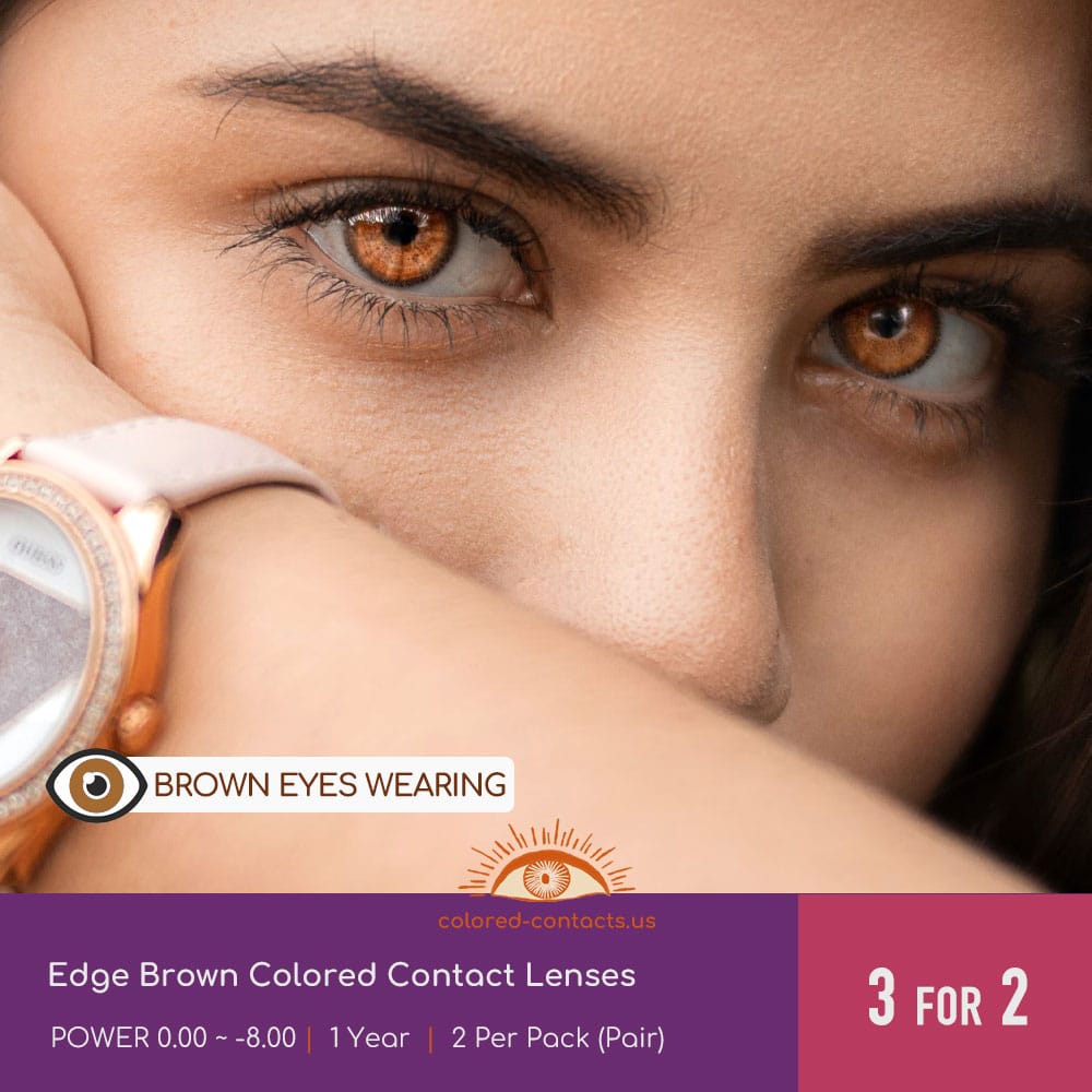 Edge Brown Colored Contact Lenses