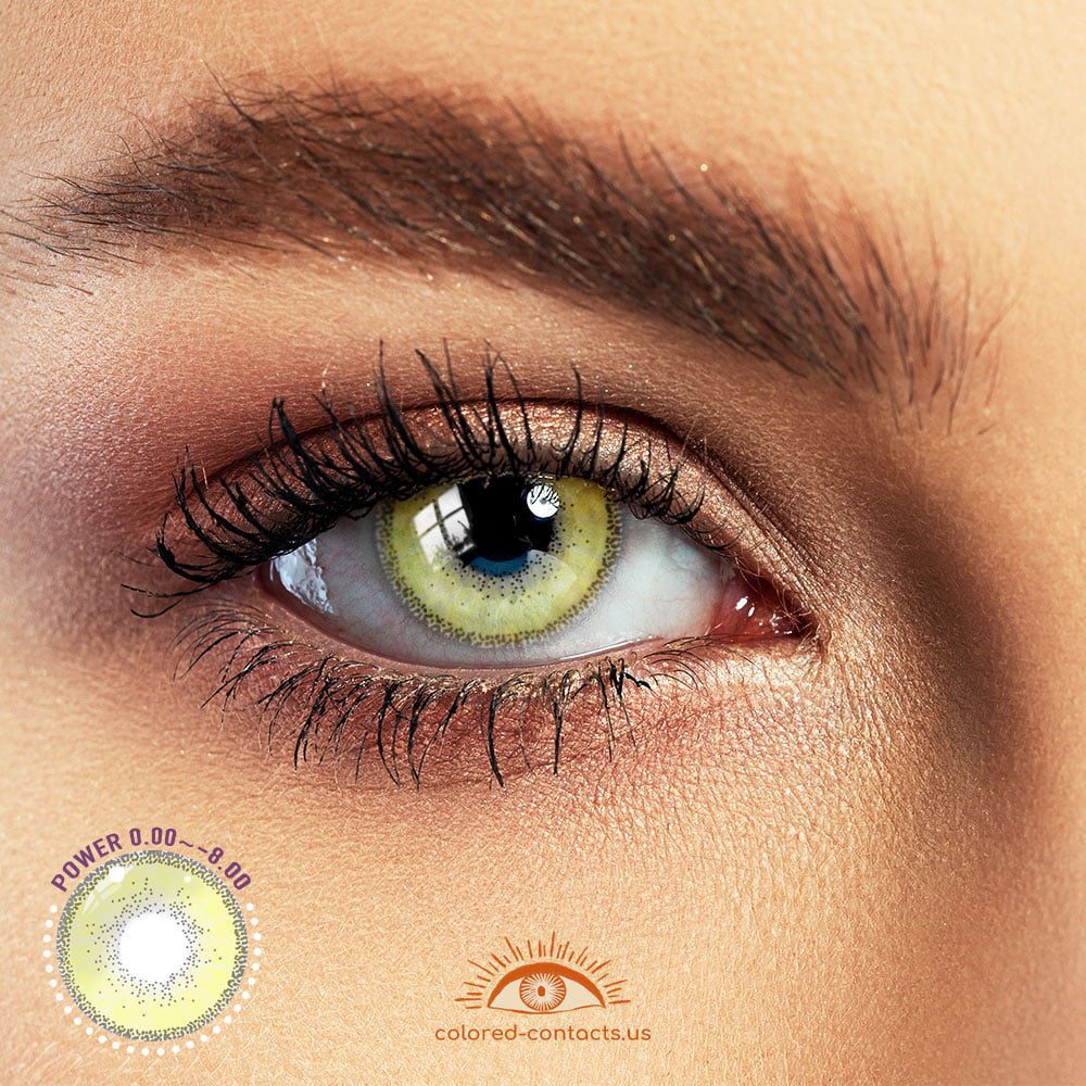 Edge Yellow-Green Colored Contact Lenses