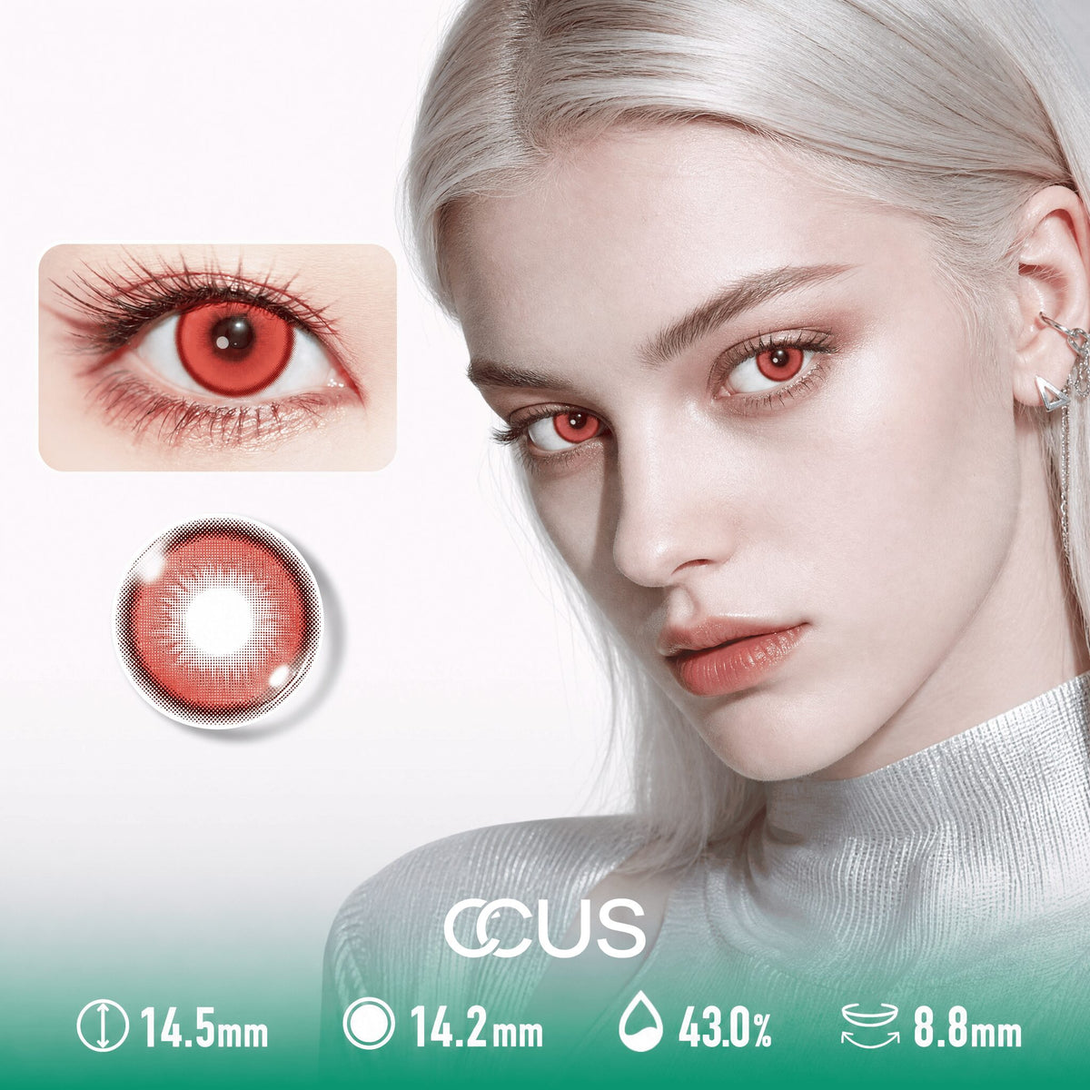 Ember Lace Red Contact Lenses