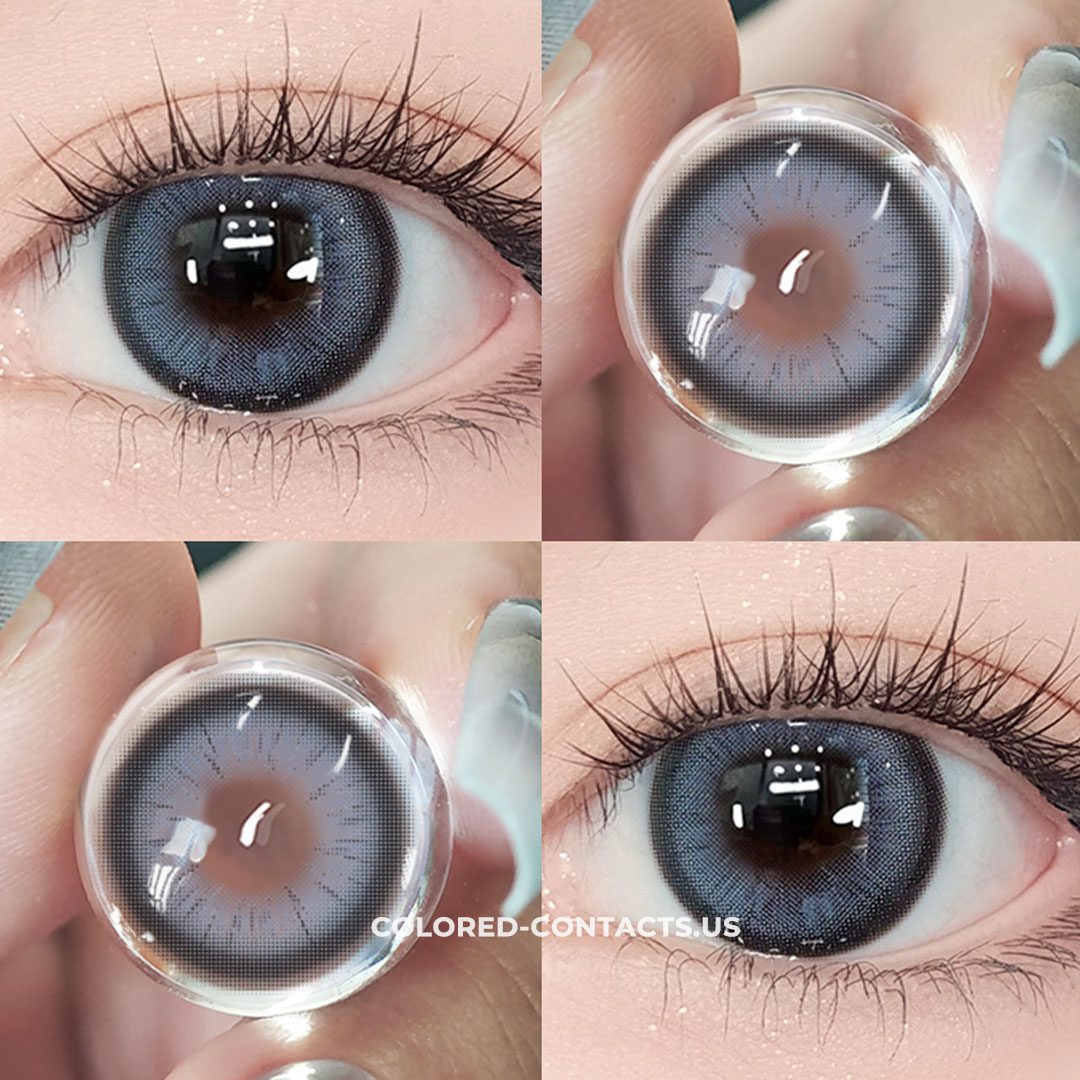 Enchanting Blue-Grey Circle Contact Lenses