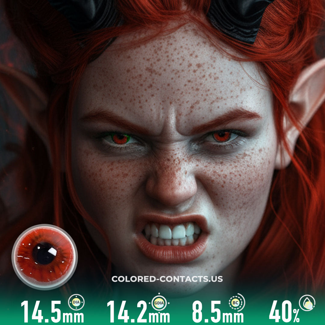 LUMEYE X CCU - Flame Rift Demon Eye Red Crazy Lenses | 4-Lens Pack