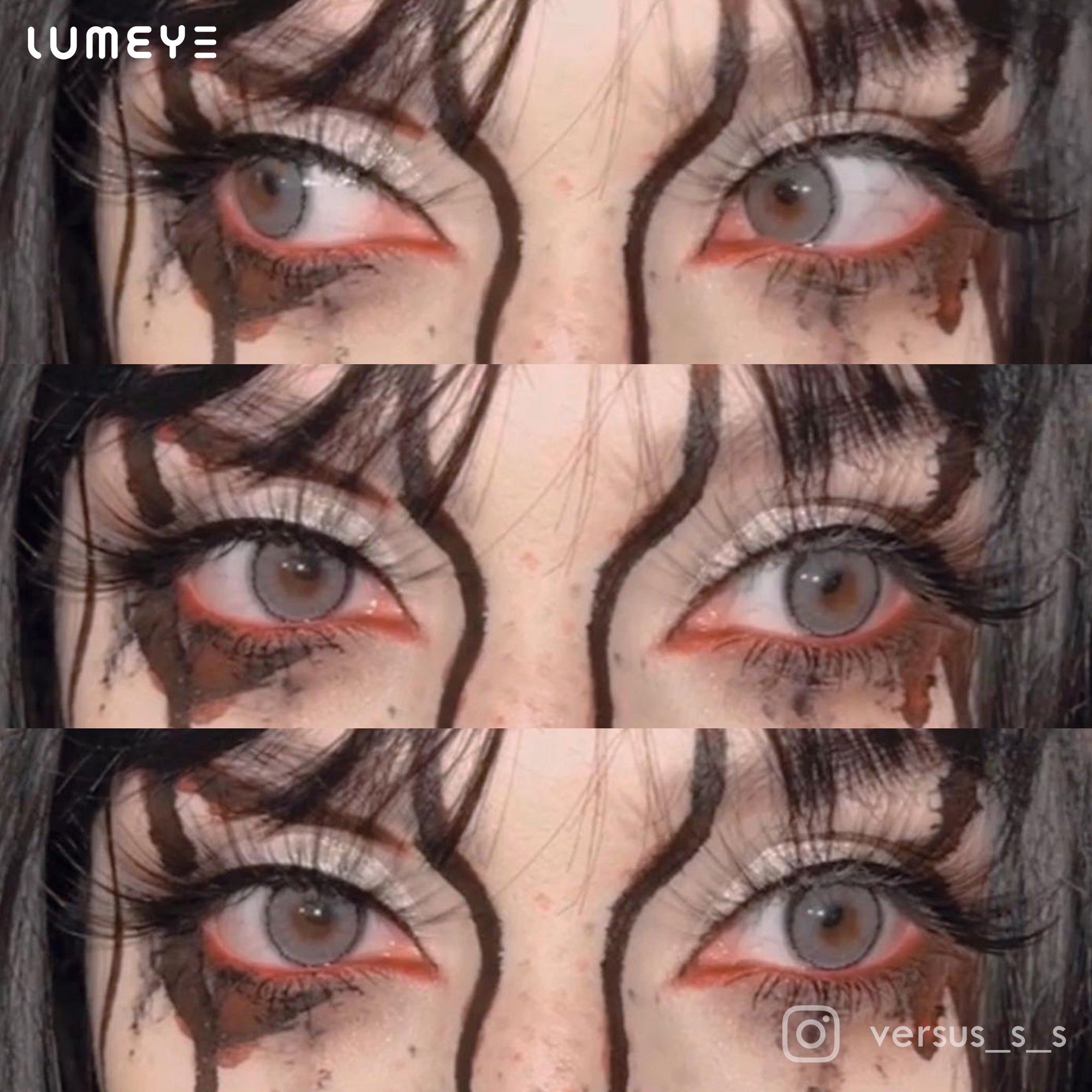 Best COLORED CONTACTS - LUMEYE Gold Sparkling Gray Colored Contact Lenses - LUMEYE