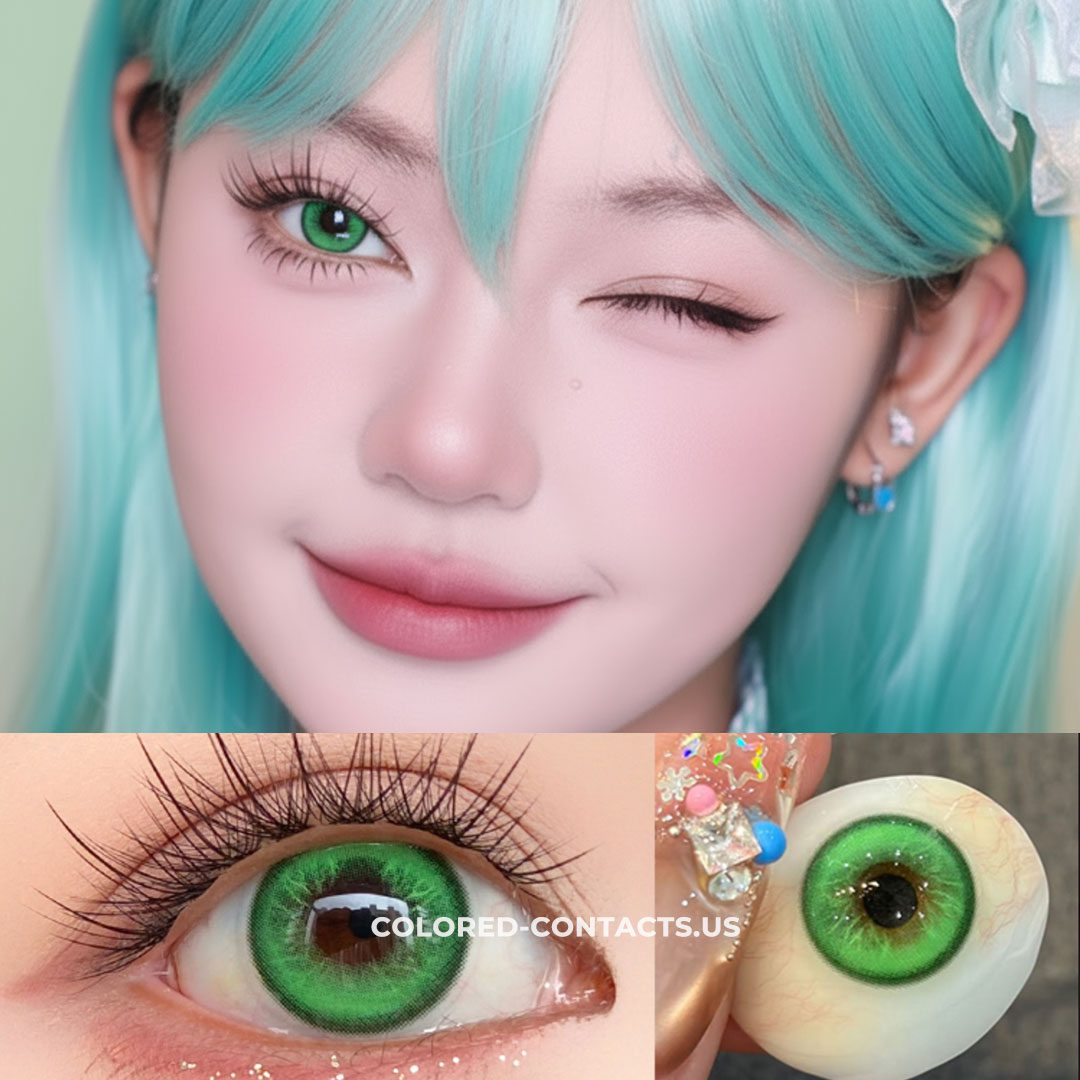 Green Butterfly Emerald Contact Lenses | 4-Lens Pack