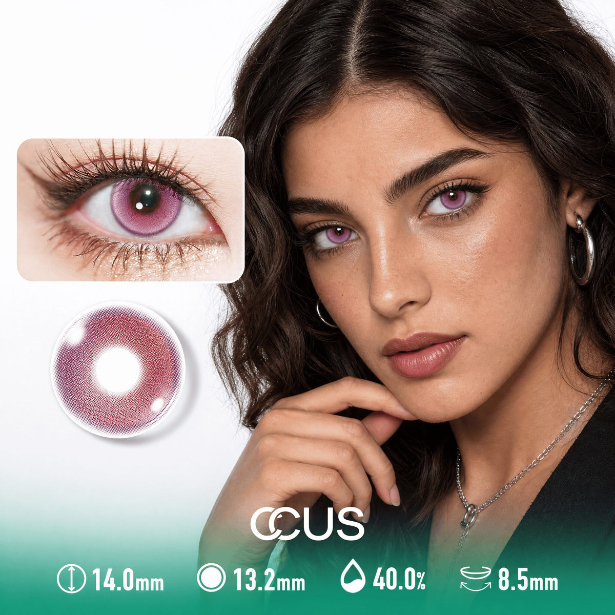Jacaranda Silk Violet Purple Contact Lenses