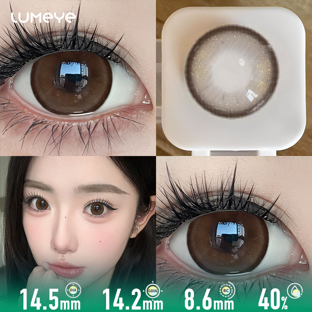 Amber Sparkle Brown Circle Contacts
