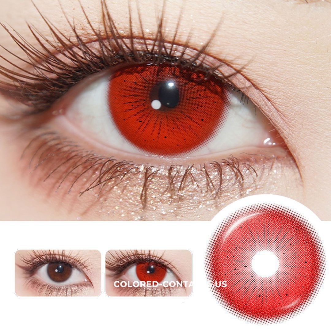 Flower Fairy Red Colored Contact Lenses