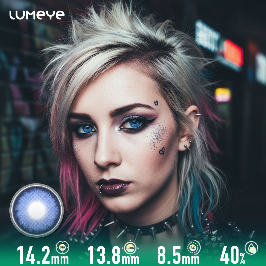 Storm Blue Contact Lenses - Y2K Electric Blue Colored Contacts
