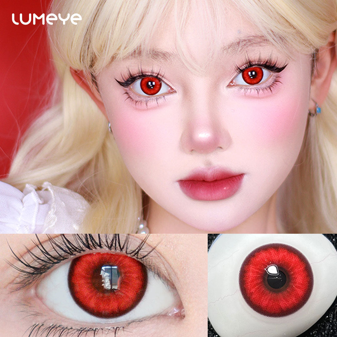 Storm Red Contact Lenses - Y2K Electric Red Colored Contacts