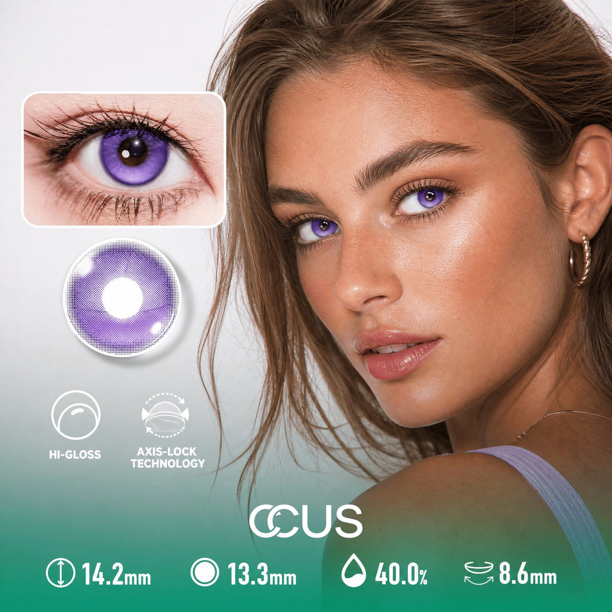 Lotus Eclipse Purple Contact Lenses