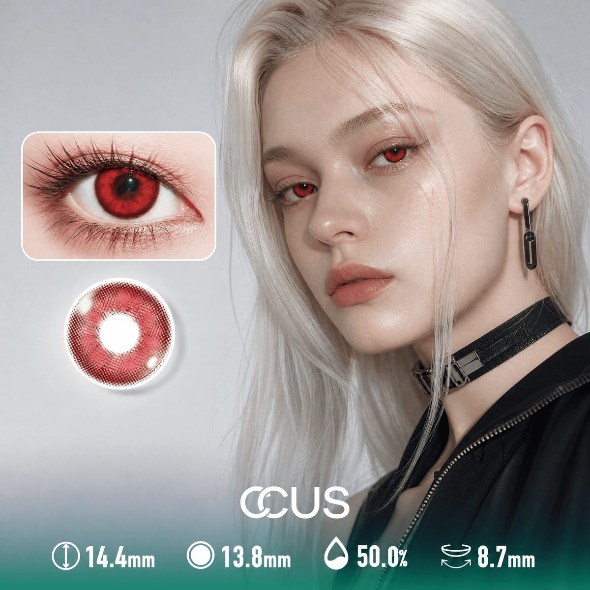 Luminous Storm Red Contact Lenses