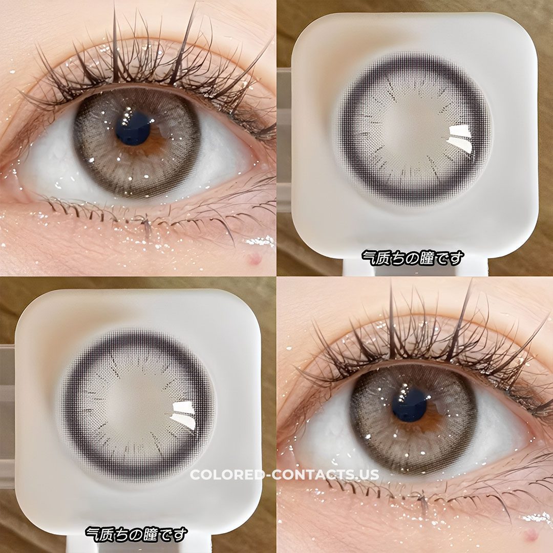 Luxurious Ash Brown Circle Contact Lenses