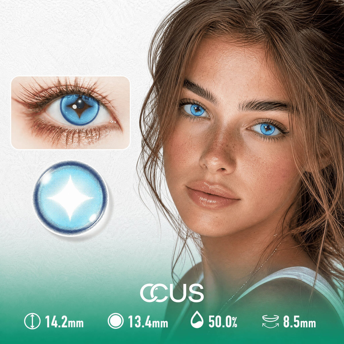 Meridian Bloom Azure Blue Contact Lenses