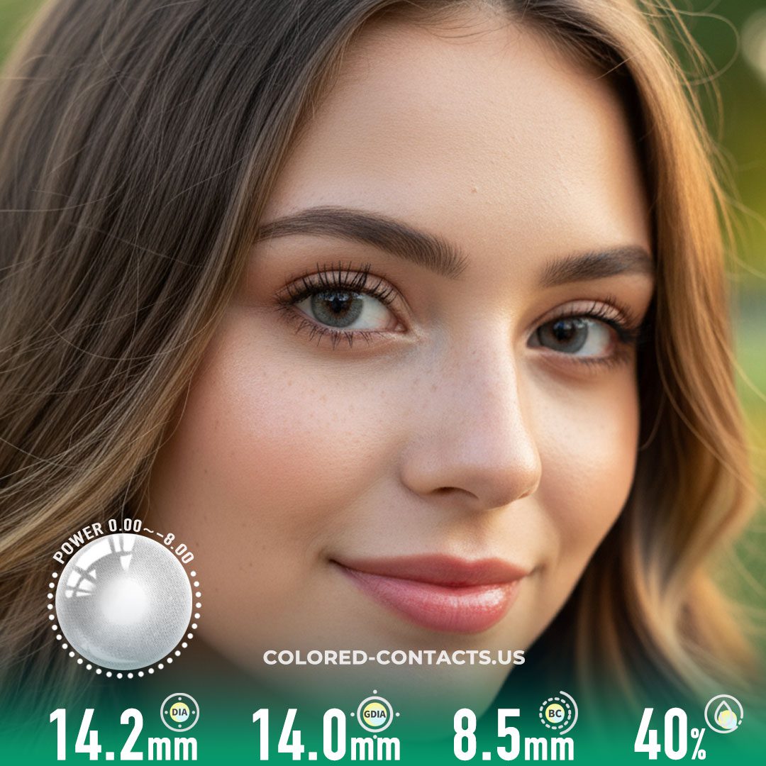 Misty Silver Gray Daily Colored Contacts – 10 Lenses