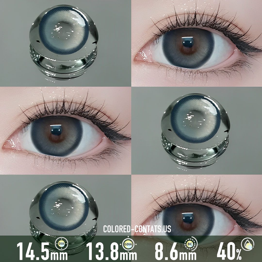 Navy Circle Gradient Contact Lenses