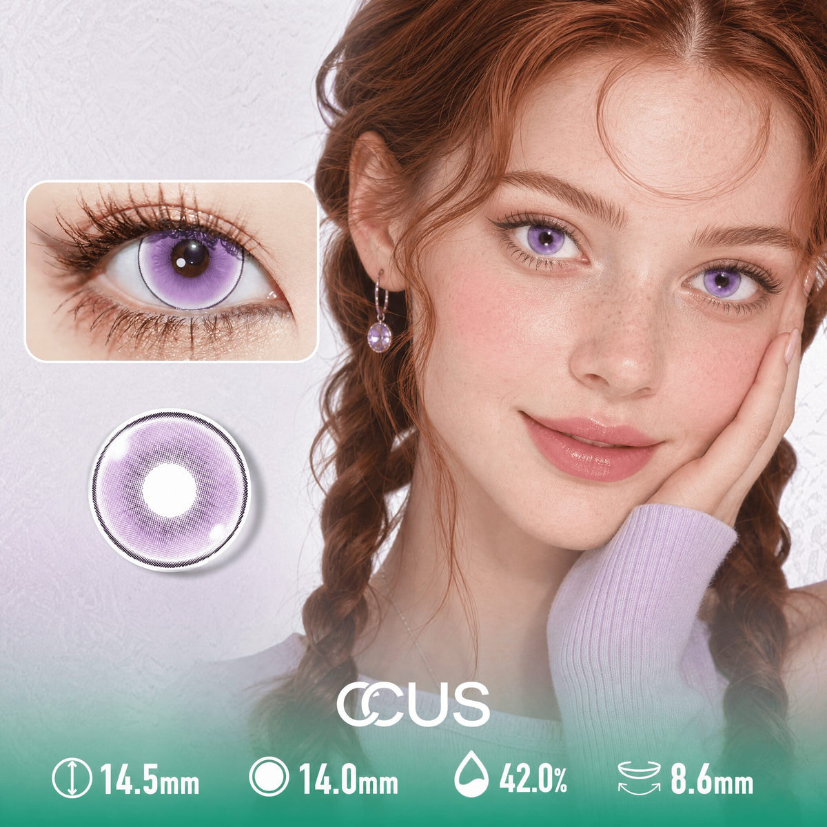Paris Opal Plum Purple Contact Lenses