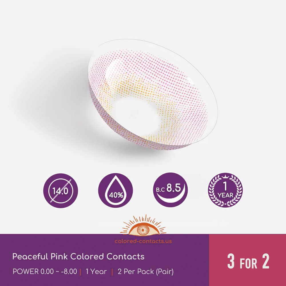 Peaceful Pink Colored Contacts
