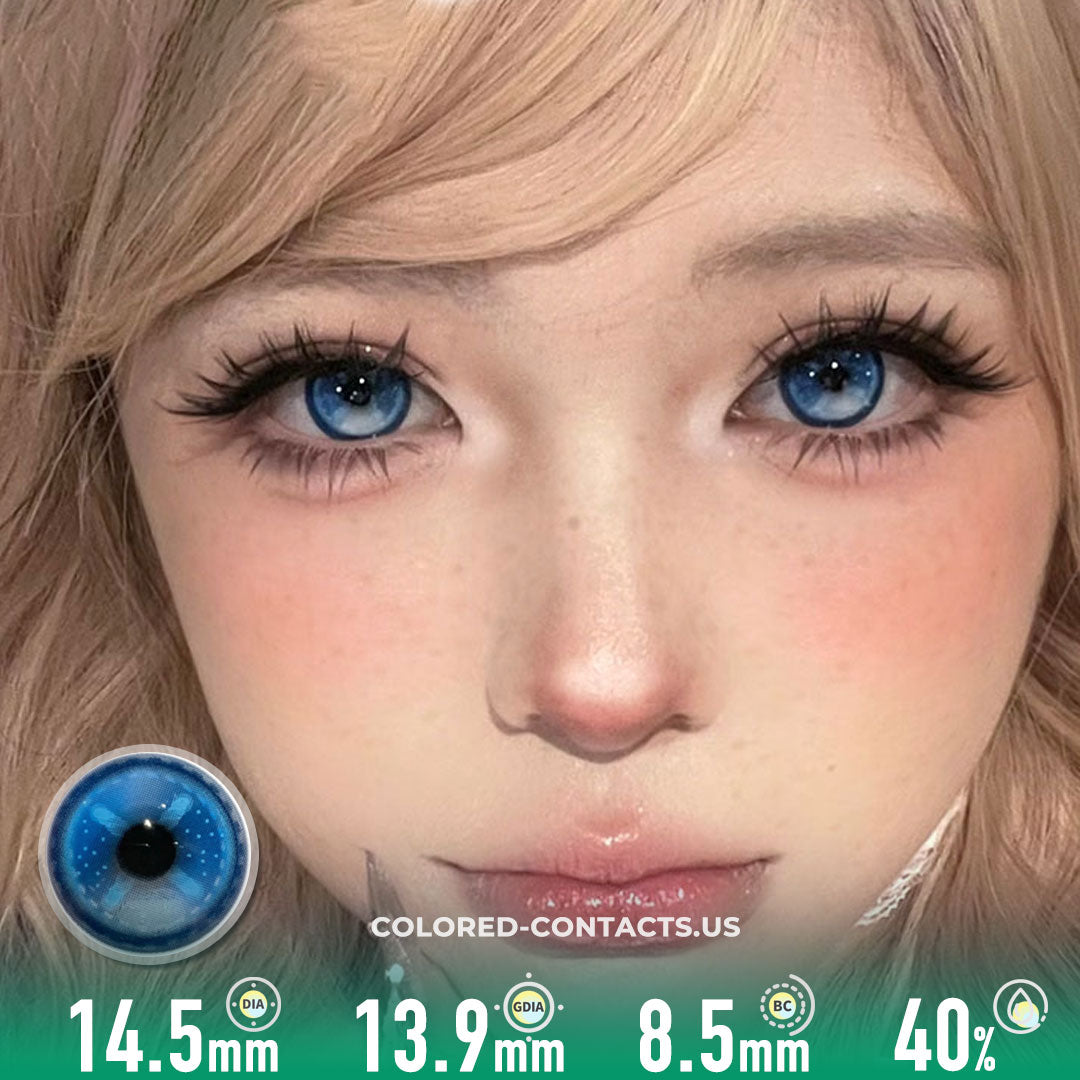 LUMEYE X CCU -Pure Soul Cross Eye Blue Crazy Lenses | 4-Lens Pack