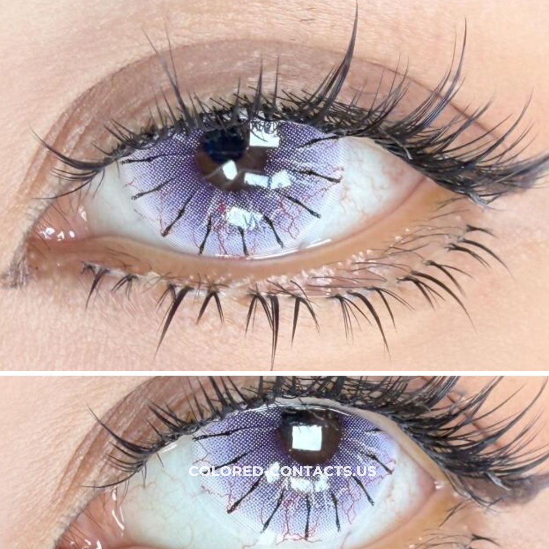 Purple Spider Web Colored Contacts | 4-Piece Set