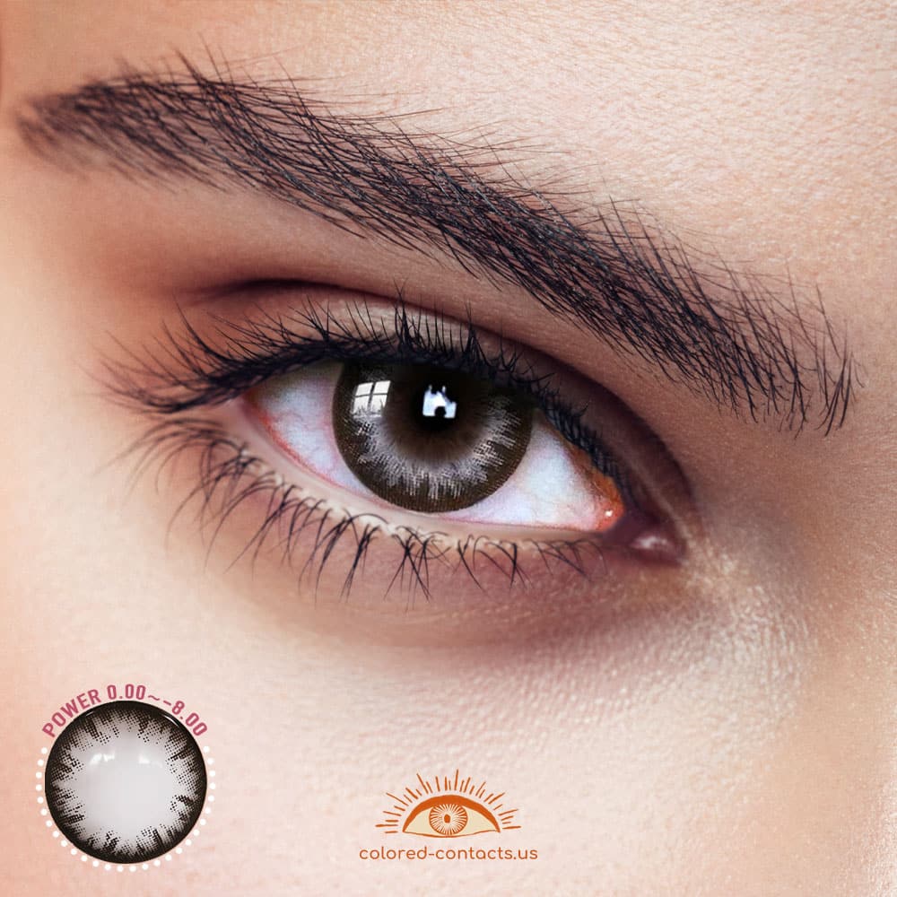 Snowflake Black Circle Colored Contacts
