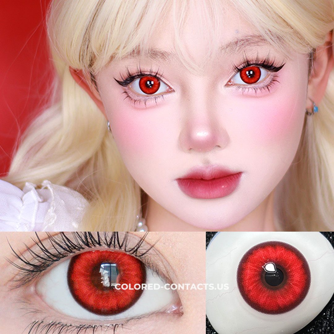 Storm Red Contact Lenses – Y2K Electric Red Colored Contacts