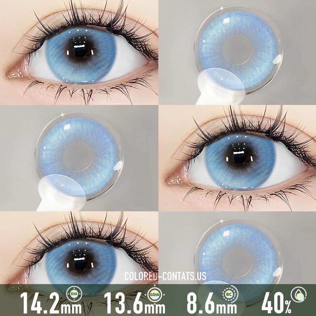 White Cliffs Light Blue Contact Lenses