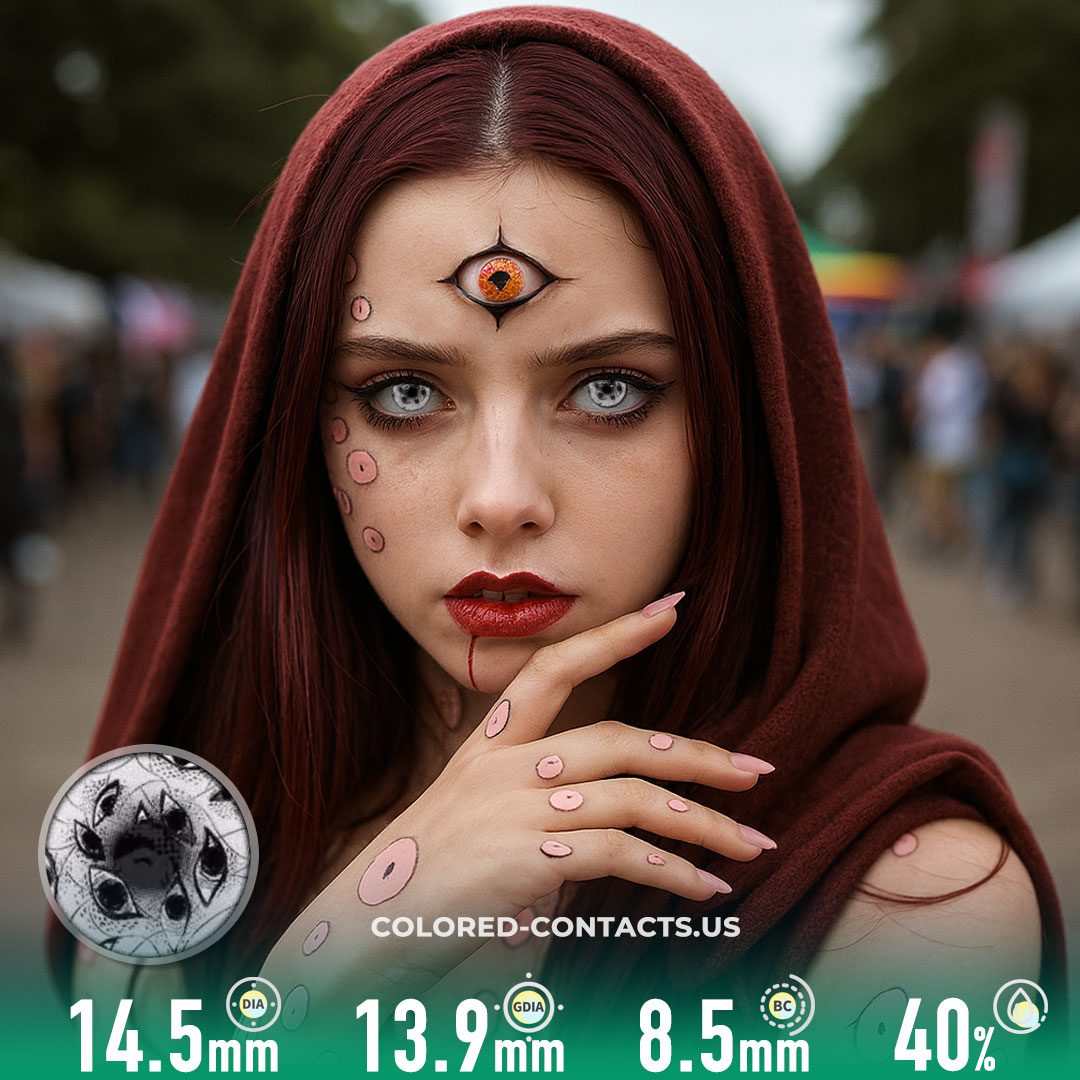 White Multi-Eye Horror Contact Lenses | 4-Lens Pack