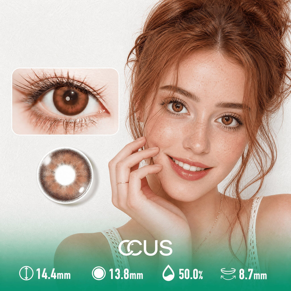 Amber Chestnut Haze Brown Contact Lenses