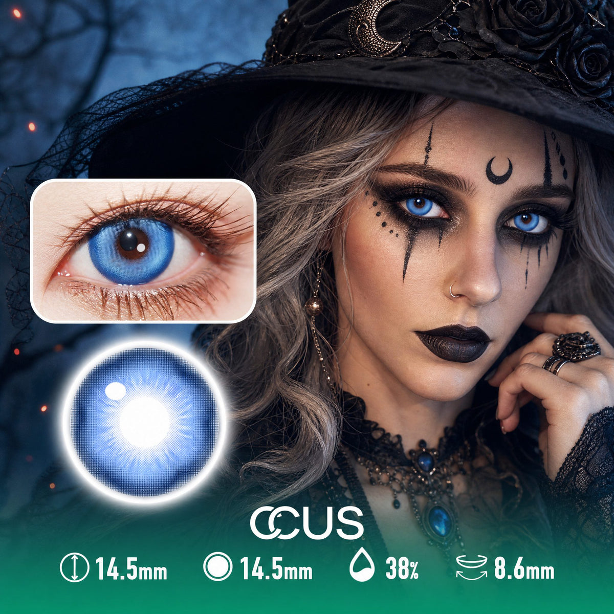 Aurora Blue Contact Lenses