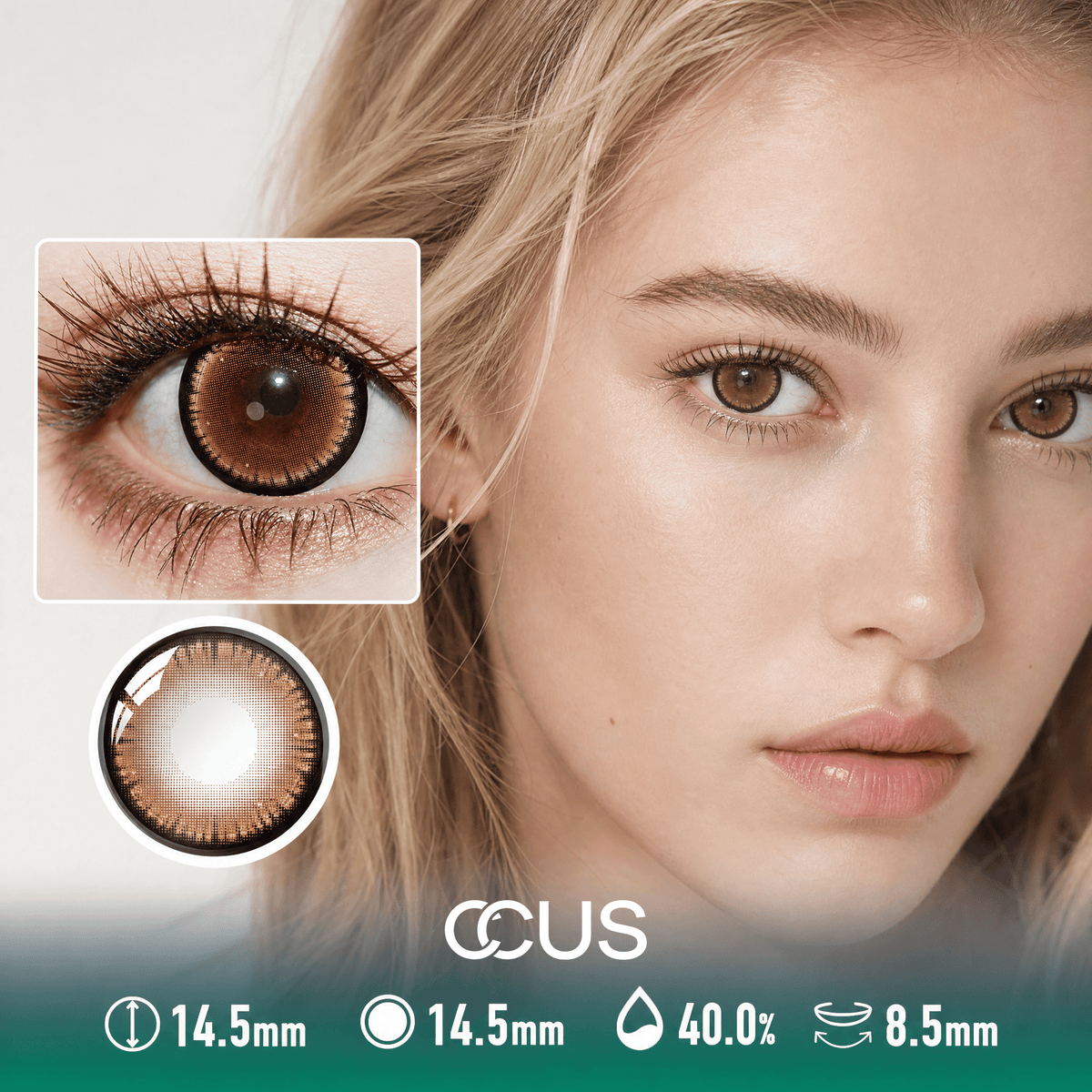 Autumn Amber Honey Brown Contact Lenses
