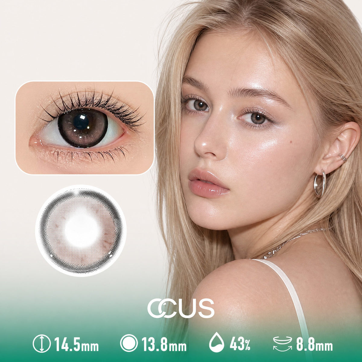 Bubble Gloss Coral Pink Contact Lenses