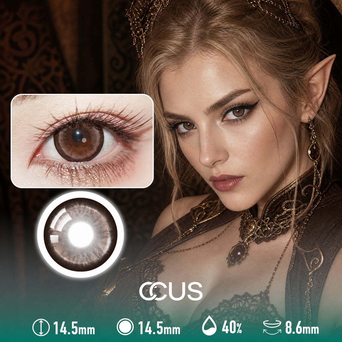 Chestnut brown Contact Lenses