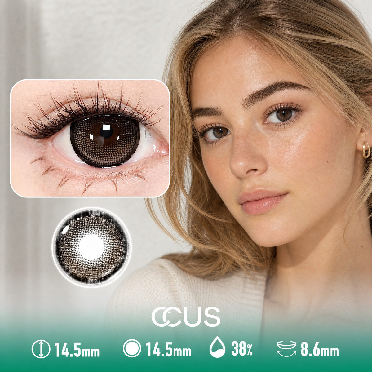 Cocoa Bloom Brown Contact Lenses