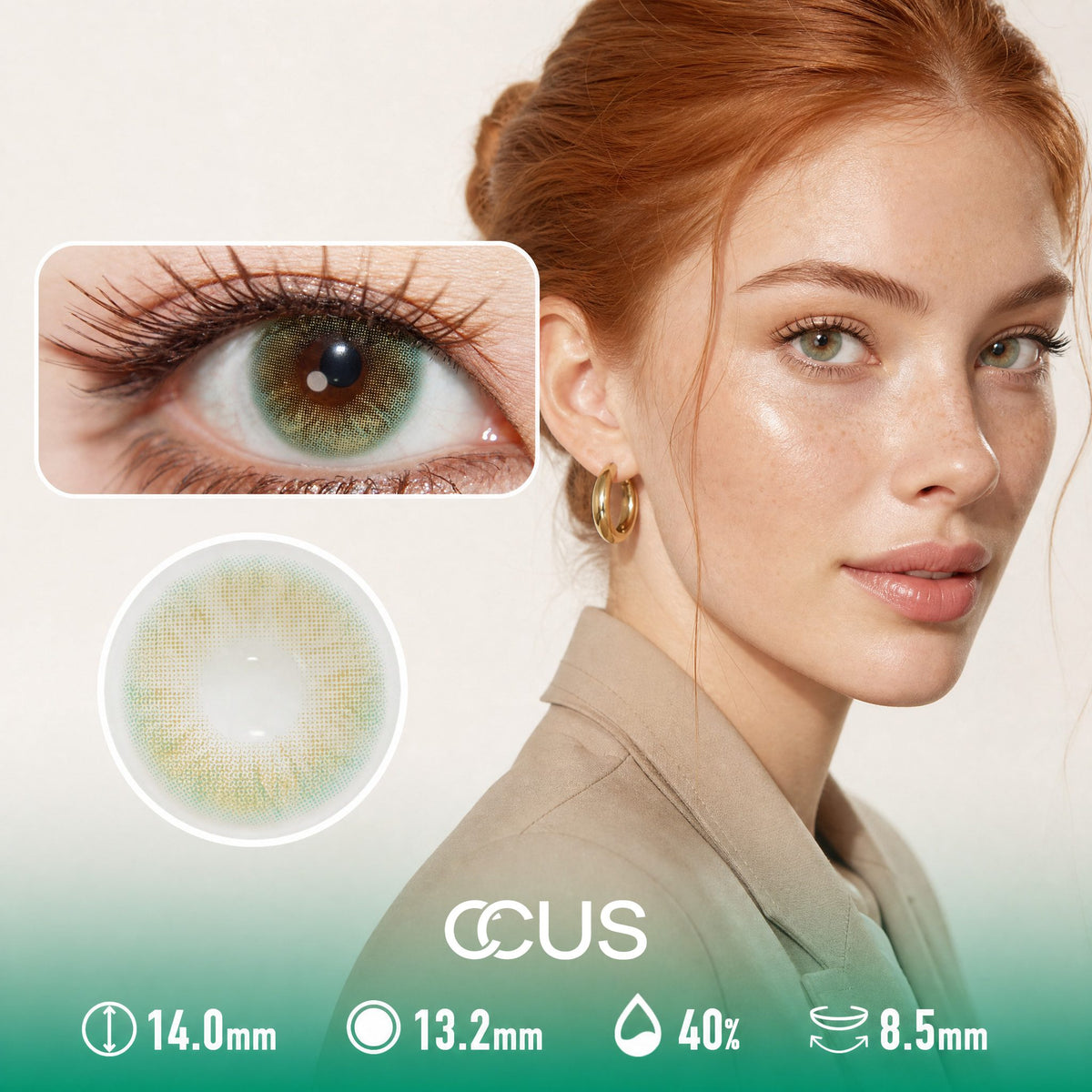 Copenhagen Dew Moss Green Contact Lenses