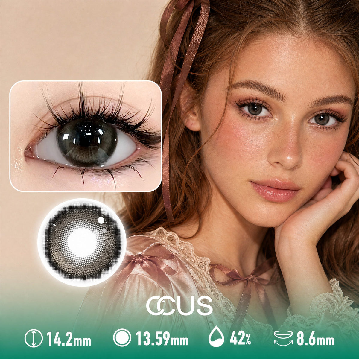 Dollface Mocha Brown Contact Lenses