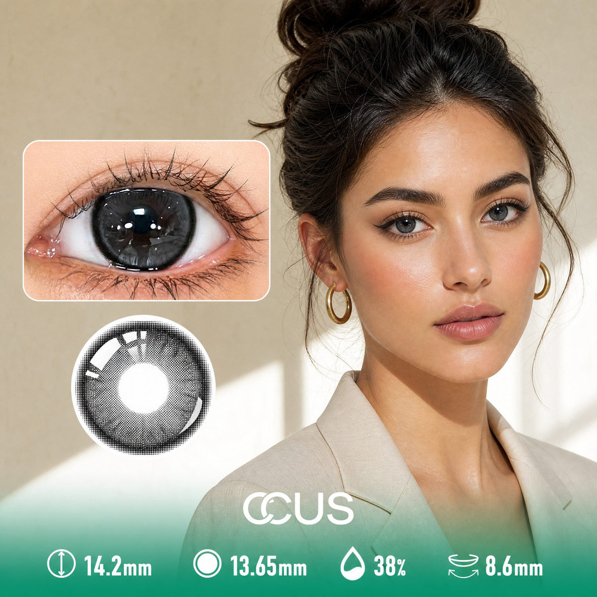 Dreamy Florence Onyx Black Contact Lenses