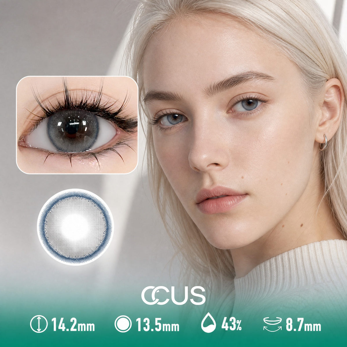 Dusk Breeze Blue Contact Lenses