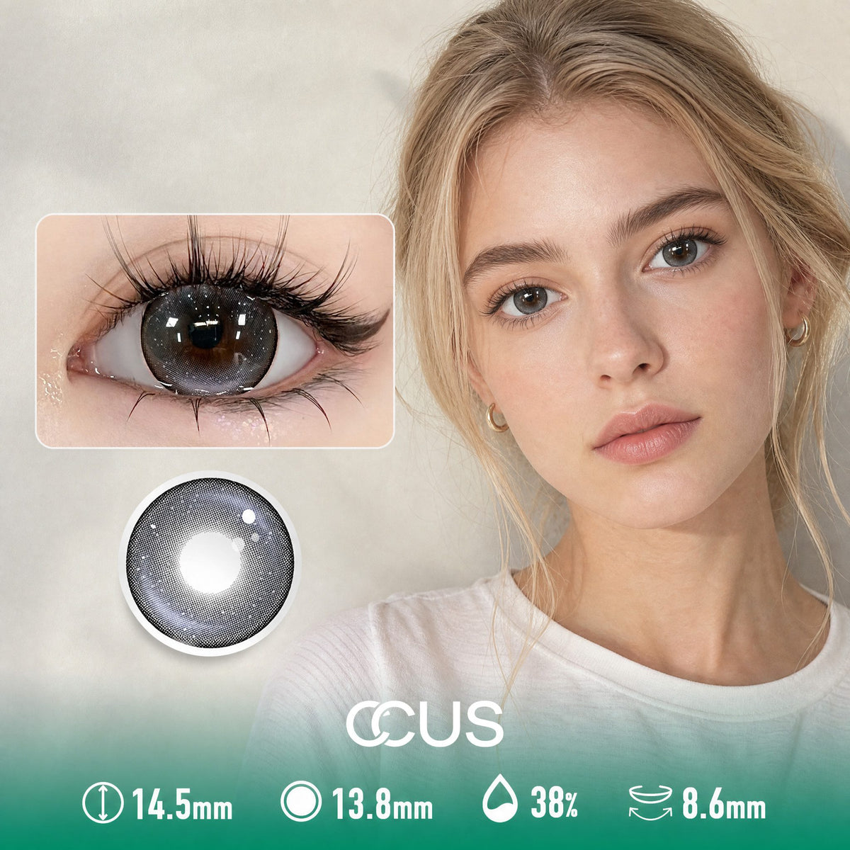Dusk Camellia Grey Contact Lenses