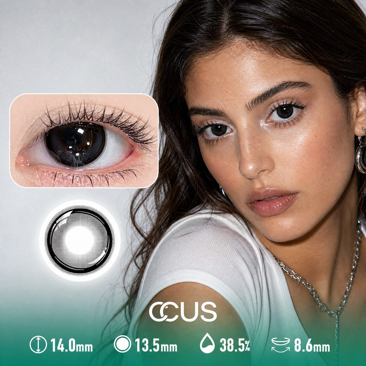 Frostbyte Noir Black Contact Lenses