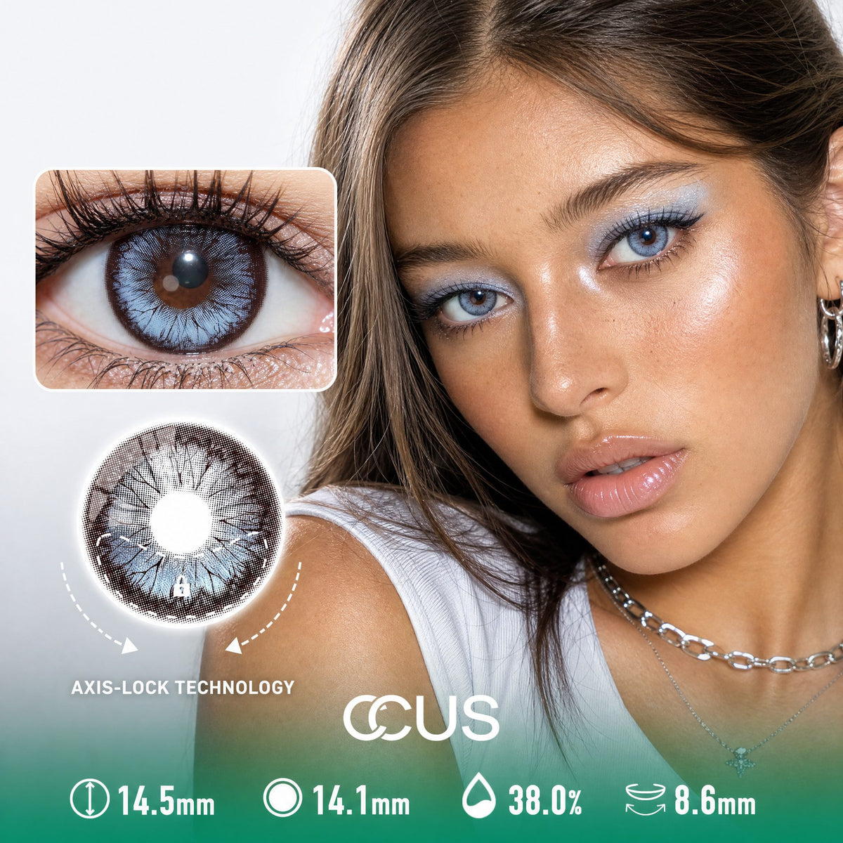 Frosted Steel Smoke Grey Contact Lenses