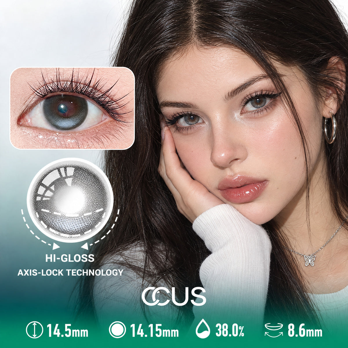 Frosted Taupe Amber Brown Contact Lenses