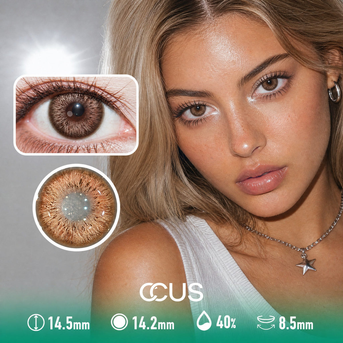 Frosted Toffee Brown Contact Lenses